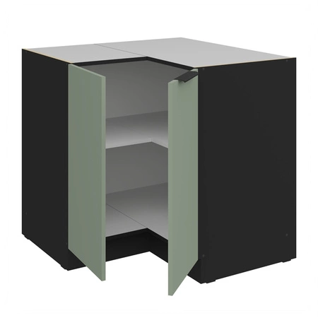 Szafka kuchenna narożna Treviso Bl 90x90 DN 2F BB szafka odporna na uszkodzenia wykończenie frontów w technologii anti fingerprint