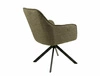 Krzesło tapicerowane Notti Brego oliwkowe nowoczesne krzesło obrotowe z metalowymi nogami stylowe krzesło kubełkowe