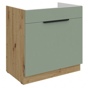 Szafka kuchenna pod zlewozmywak z szufladą Treviso Ar 80 ZL 1S BB fronty szafki kuchennej wykończone w technologii anti fingerprint