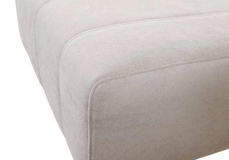 Narożnik z funkcją spania Penejos VIII ciemny beżowy prawostronny stylowy narożnik rozkładany wykonany z wytrzymałej tkaniny