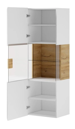 Witryna wisząca Toledo 53 cm biała / biały połysk wysoka jakość świetna propozycja do salonu lub pokoju dziennego