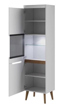 Zestaw mebli Atka dąb artisan / czarny nowoczesny design obrzeża wykończone specjalną okleiną bezpieczne szkło hartowane