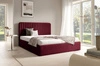 Łóżko tapicerowane Faro 180x200 bordowe wygodne łóżko do sypialni designerskie wezgłowie o subtelnie zaokrąglonym kształcie