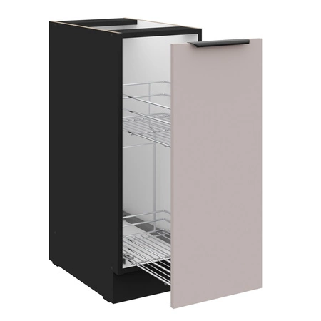 Zestaw mebli kuchennych Tarraco 280 cm metalowe uchwyty krawędziowe szafki doskonale prezentują się w nowoczesnych wnętrzach