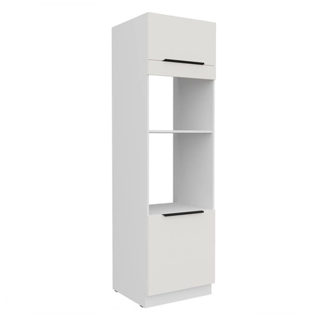 Słupek kuchenny Corato Wh 60 DPM-210 2F szafka do zabudowy mikrofali i piekarnika fronty wykonane w technologii anti fingerprint