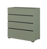 Komoda z szufladami Cross 80 cm zielona stylowy design komody do sypialni prosta forma w nowoczesnym wydaniu