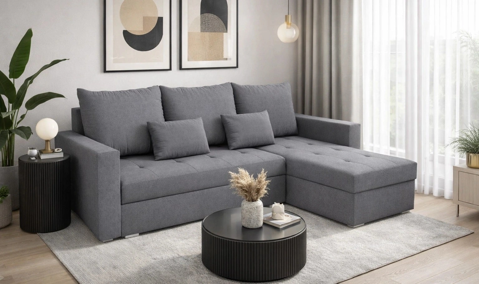 Narożnik z funkcją spania Fasti Bis Narożnik do salonu Narożnik z funkcją spania codziennego