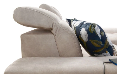 Narożnik z funkcją spania Buffalo VIII żółty prawostronny wysokiej klasy narożnik do salonu z pojemnikami wysoka jakość wykonania