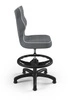 Krzesło do biurka Petit ciemny szary dopasowane do wzrostu 119-142 cm ergonomiczne krzesło obrotowe z podnóżkiem