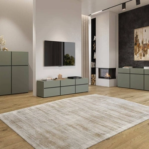 Zestaw mebli do salonu Cross zielony prosta forma mebli w nowoczesnym wydaniu zachwyci miłośników minimalistycznych wnętrz