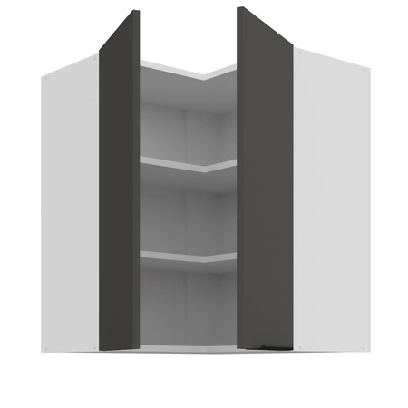 Szafka kuchenna narożna wisząca Aversa Wh 60x60 GN-72 2F odporna na uszkodzenia wykończenie frontów w technologii anti fingerprint