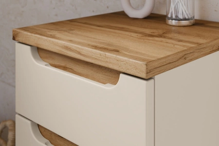 Szafka łazienkowa Bali 35 cm beżowy / dąb wotan szafka do łazienki z szufladą odporna na uszkodzenia i działanie wilgoci