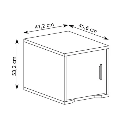 Szafka nocna Grand dąb cremona elegancka i funkcjonalna szafka z zaoblonymi detalami idealna do sypialni