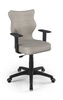 Krzesło do biurka Duo jasny szary dopasowane do wzrostu 146-176,5 cm ergonomiczne siedzisko regulowane podłokietniki odporna tkanina