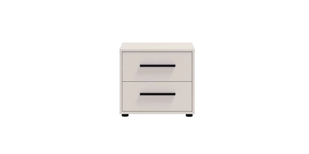 Szafka nocna Maxione beżowa elegancka szafka z szufladami do sypialni funkcjonalny mebel w ponadczasowym designie