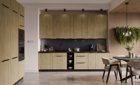 Słupek kuchenny Crotone 60 DP-210 2F szafka do zabudowy piekarnika metalowe uchwyty szafka odporna na działanie wilgoci i uszkodzenia