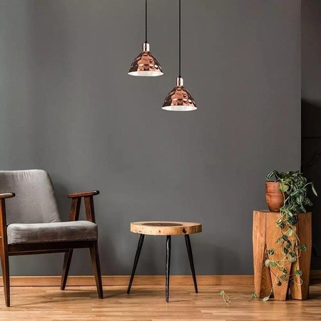 Lampa wisząca Gold 30 cm miedziana elegancka lampa sufitowa idealna do wnętrz w stylu loftowym klosz o ciekawym designie