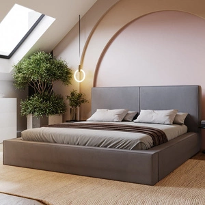 Łóżko tapicerowane Belli 180x200 szare stylowe łóżko z pojemnikiem na pościel wygodny zagłówek zachwyca eleganckim designem