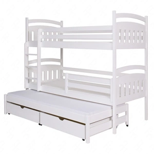 Łóżko piętrowe Gabi 3 osobowe 80x180 cm idealne do pokoju dziecka zapewnia wygodne miejsce do spania nie zajmując dużej powierzchni