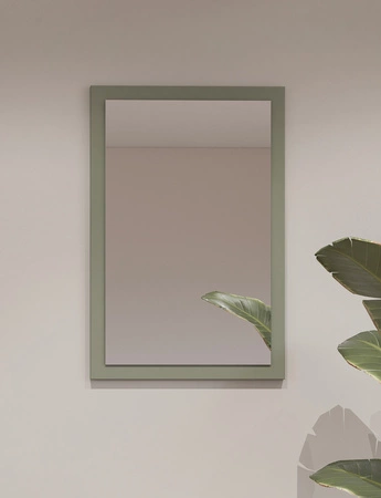 Lustro wiszące Cross 60x40 cm zielone funkcjonalny dodatek do przedpokoju lub garderoby nowoczesny design
