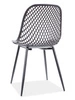 Krzesło ogrodowe Corral I 44x46 cm czarne nowoczesne oraz funkcjonalne krzesło ażurowe z metalowymi nogami