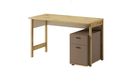 Zestaw mebli Lenny beżowy / truflowy / dąb artisan nowoczesny design stylowy zestaw mebli do pokoju młodzieżowego lub dziecięcego