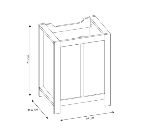 Zestaw mebli łazienkowych Classic eleganckie szafki do łazienki w stylu klasycznym zachwycają prostym designem stabilna podstawa