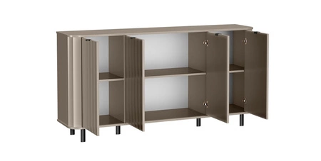 Komoda Novado 177 cm clay grey stylowa komoda o ponadczasowej elegancji z dekoracyjnymi frezowanymi frontami