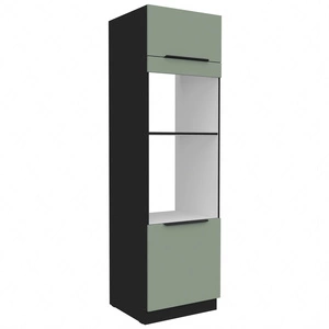 Słupek kuchenny Treviso Bl 60 DPM-210 2F szafka do zabudowy mikrofali i piekarnika fronty wykonane w technologii anti fingerprint