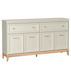 Komoda z szufladami Windsor 179 cm beżowy / dąb elegancka komoda o ciepłej i naturalnej kolorystyce stabilna drewniana podstawa