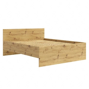 Łóżko Maxione 160x200 cm dąb artisan idealne łóżko do sypialni dla miłośników minimalistycznych aranżacji wysoki komfortowy zagłówek