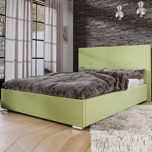 Łóżko tapicerowane Burgos 140x200 miętowe z zagłówkiem w nowoczesnym stylu idealne do sypialni