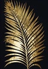 Plakat złoty liść palmowy 70x100 plakat w ramie precyzyjny wydruk ze stylową grafiką doskonała dekoracja do salonu lub sypialni