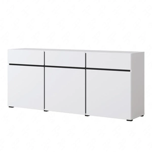 Komoda z szufladami Cross 180 cm biała stylowy design komody do salonu prosta forma w nowoczesnym wydaniu
