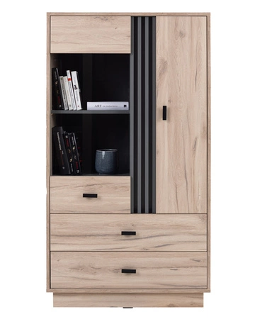 Zestaw mebli Estan dąb estana jasny / antracyt innowacyjne meble do salonu i pokoju dziennego w nowoczesnym stylu