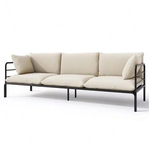 Sofa ogrodowa Wenecja grafit / beżowy wygodna i funkcjonalna sofa 3 osobowa doskonała na taras lub do ogrodowej strefy wypoczynku