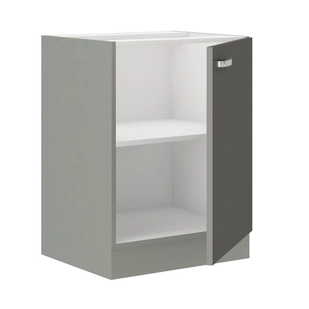 Szafka kuchenna stojąca z półką Grey 60 D 1F BB szafka odporna na parę wodną wysoką temperaturę i rozlaną ciecz
