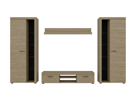 Meblościanka Rene XL dąb olejowany doskonała meblościanka dla miłośników nowoczesnych aranżacji o eleganckim charakterze