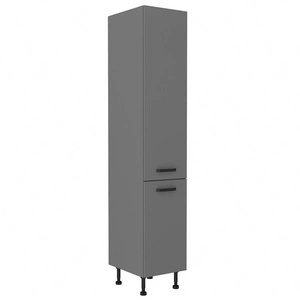 Słupek kuchenny Verdi 40 DK-215 2F  szafka odporna na działanie wilgoci i uszkodzenia czarny metalowy uchwyt