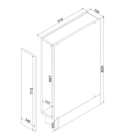 Szafka kuchenna cargo Clara D15 CARGO szafka do kuchni z funkcjonalnym koszem cargo odporność na uszkodzenia i wilgoć metalowy uchwyt