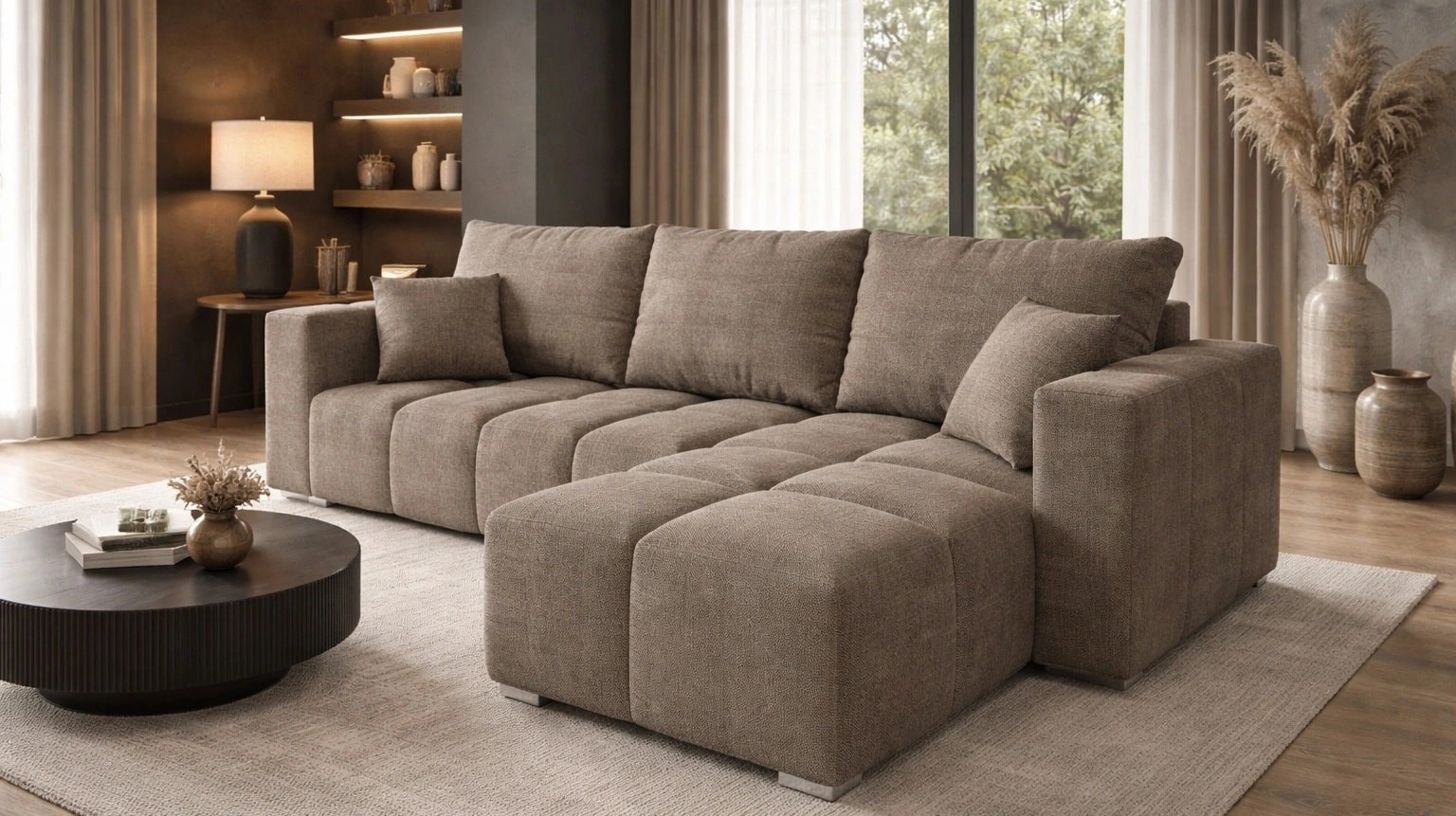 Narożnik z funkcją spania Linco Narożniki do salonu Nowoczesne narożniki rozkładane do pokoju dziennego