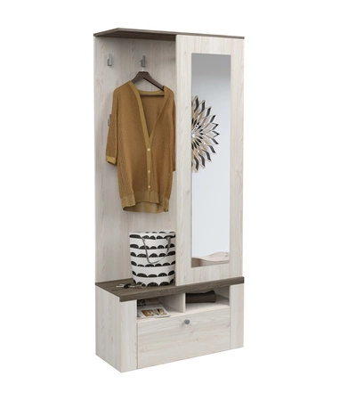 Garderoba Larona sibiu larche / sonoma truffel klasyczny design funkcjonalna oraz praktyczna garderoba do przedpokoju