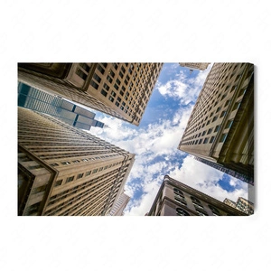 Obraz na płótnie budynki w Chicago 100x70 cm ponadczasowa ozdoba wnętrza obraz w wyrazistej kolorystyce wysoka jakość wykonania