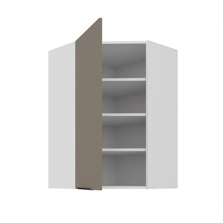 Szafka kuchenna narożna wisząca Fiuggi Wh 60x60 GN-90 1F odporna na uszkodzenia wykończenie frontów w technologii anti fingerprint