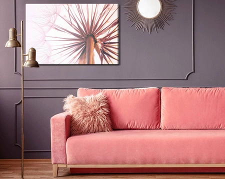 Obraz na płótnie nasiona dmuchawca 100x70 cm ponadczasowa ozdoba każdego wnętrza obraz w wyrazistej kolorystyce wysoka jakość wykonania