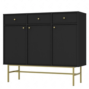 Komoda z szufladami Kioto III 125 cm czarny grafit minimalistyczna forma idealna komoda do sypialni lub salonu stabilny stelaż