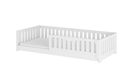 Łóżko drewniane Felipo 90x190 cm białe łóżko dziecięce z drewna sosnowego niska i stabilna konstrukcja zapewnia bezpieczeństwo