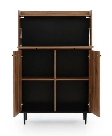 Komoda Apallo 90 cm dąb brandy castello oryginalny design wysokie ranty blatu barek osadzony na metalowych nogach