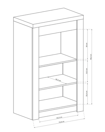 Komoda wysoka Indiana 76 cm kraft biały elegancka stylistyka komody z szufladami ozdobna deska na froncie komody oświetlona LED