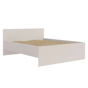 Łóżko Maxione 160x200 cm beżowe idealne łóżko do sypialni dla miłośników minimalistycznych aranżacji wysoki komfortowy zagłówek